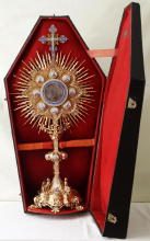 Ornate French Antique Gothic Silver Monstrance